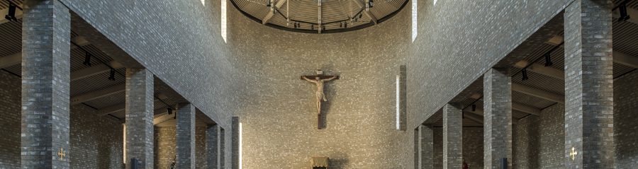 St. Olav's Catholic Cathedral with facing bricks, Brick Award Nominee 2018; Eggen Arkitekter; Photo: Matthias Herzog