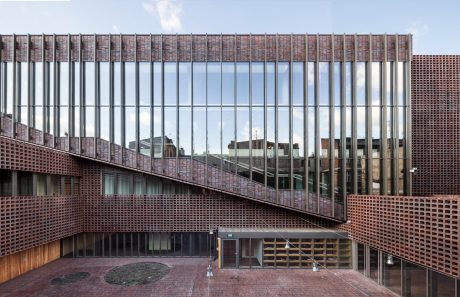 University of Silesia Faculty of Radio and Television; Brick Award 2020 Category "Sharing Public Spaces"; Architects: BAAS Arquitectura, Grupa 5 artchitekci, Maleccy biuro, Photo:  Adrià Goula