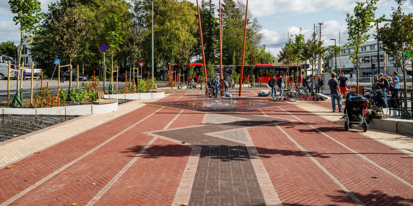 Belegningstegl - Lilleaker Torg, Norge