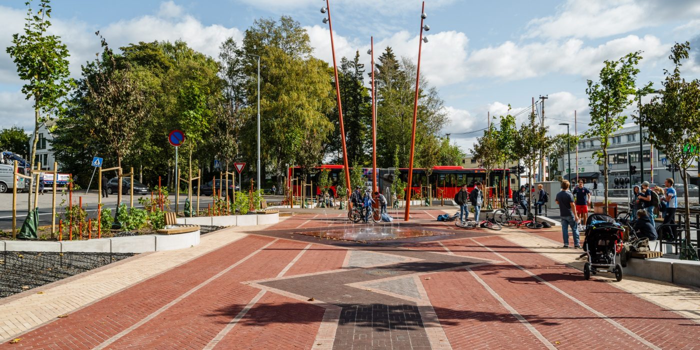 Belegningstegl - Lilleaker Torg, Norge