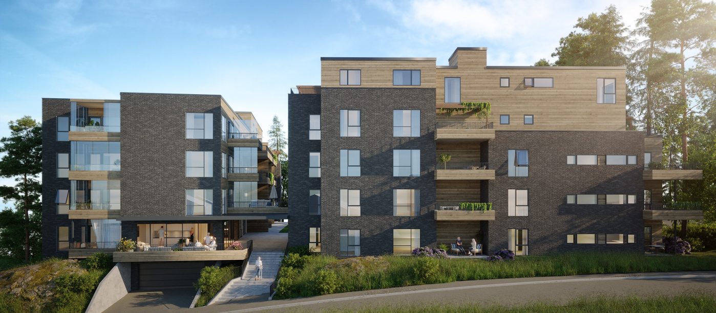 Teglstein: Pagus Grijs Zwart | Durendalveien, Oppegård