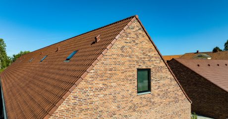 Teglstein - tagstein: EW3255 - Sinus | Agttrup Gårdhuse, Danmark