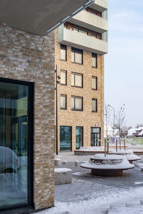 Teglstein - Bronsgroen - Promenade Lillestrøm, Norge