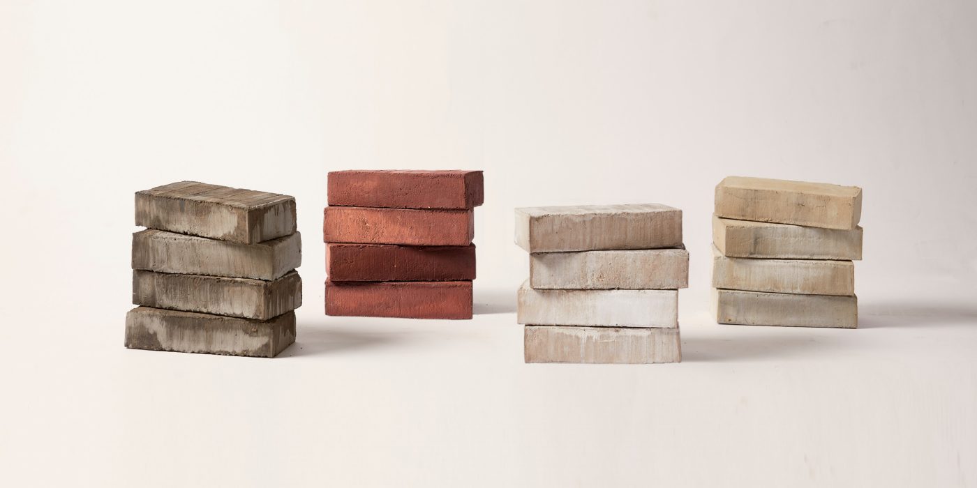 Teglstein: EW2403 Gråklit - EW2286 Karmin - EW2438 White Bison - EW2137 Stenbjerg