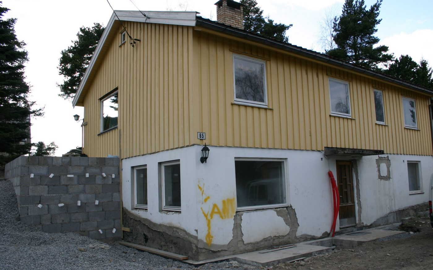 Picture Before new brick facade