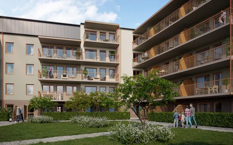 Brick: EW0477 Mahogni - EW0109 Vit Marmor | Brf Aulan, Sweden