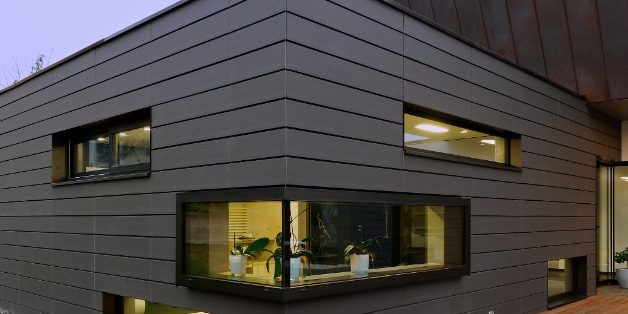 Argeton facade on single family house, France, Argelite