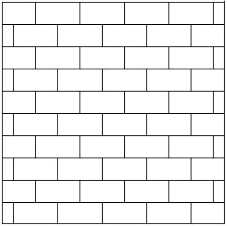 Marktegl - halvstensforbandt