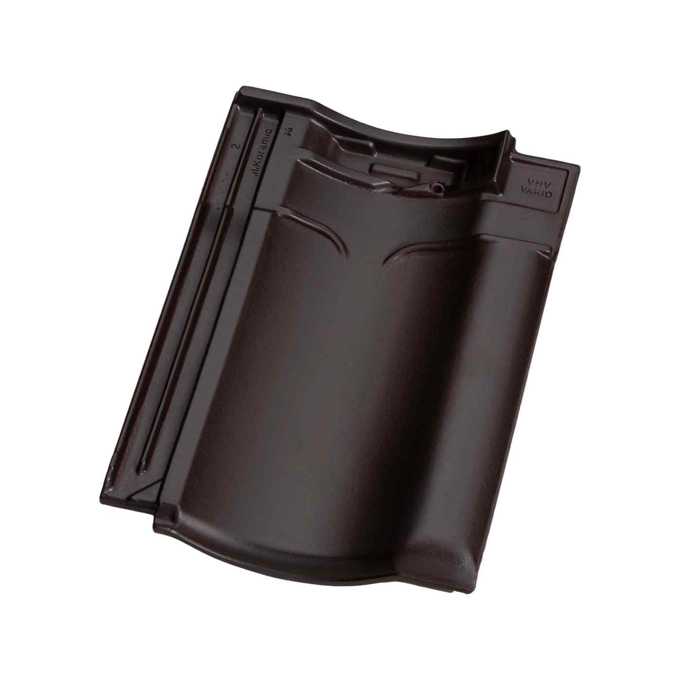 Productshot of the VHV Vario zwart-bruin engobe (737) roof tile