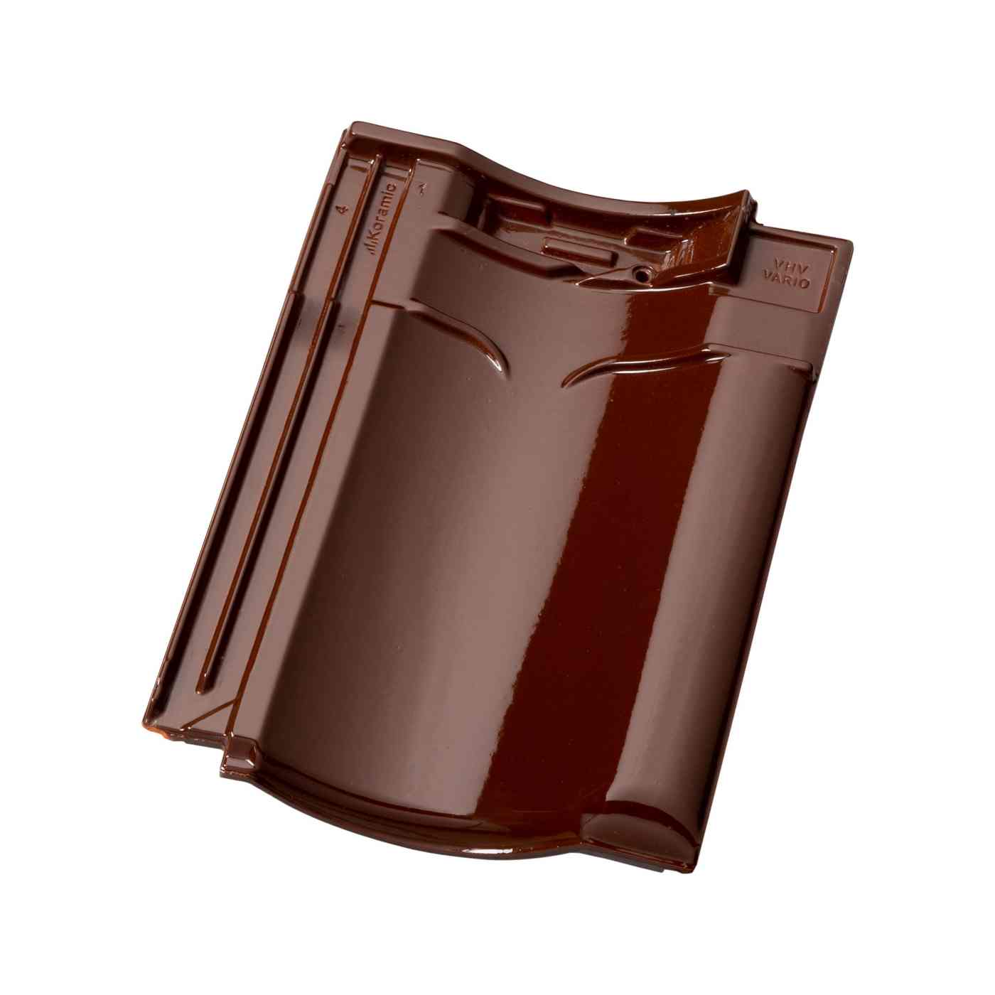 Productshot of the VHV Vario bruin verglaasd (670) rooftile