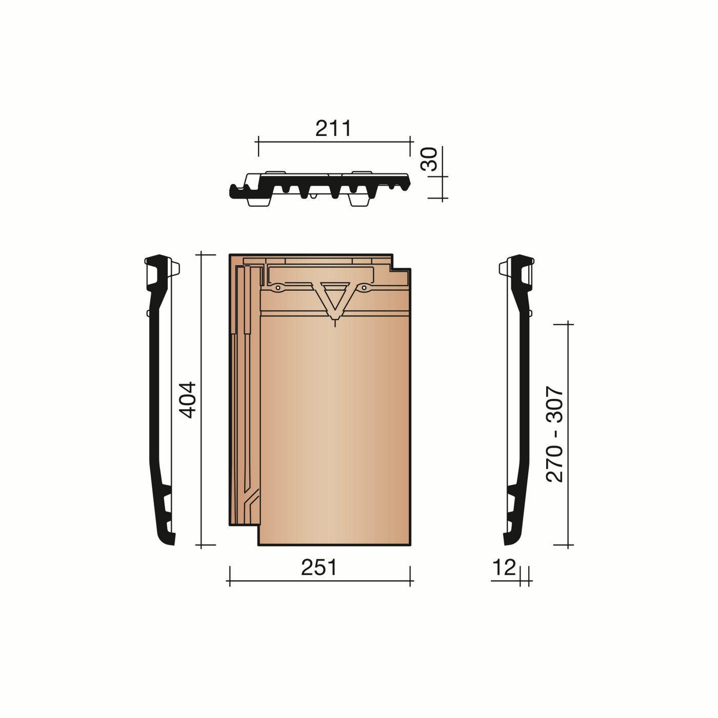 Technical drawing of the Datura dakpan