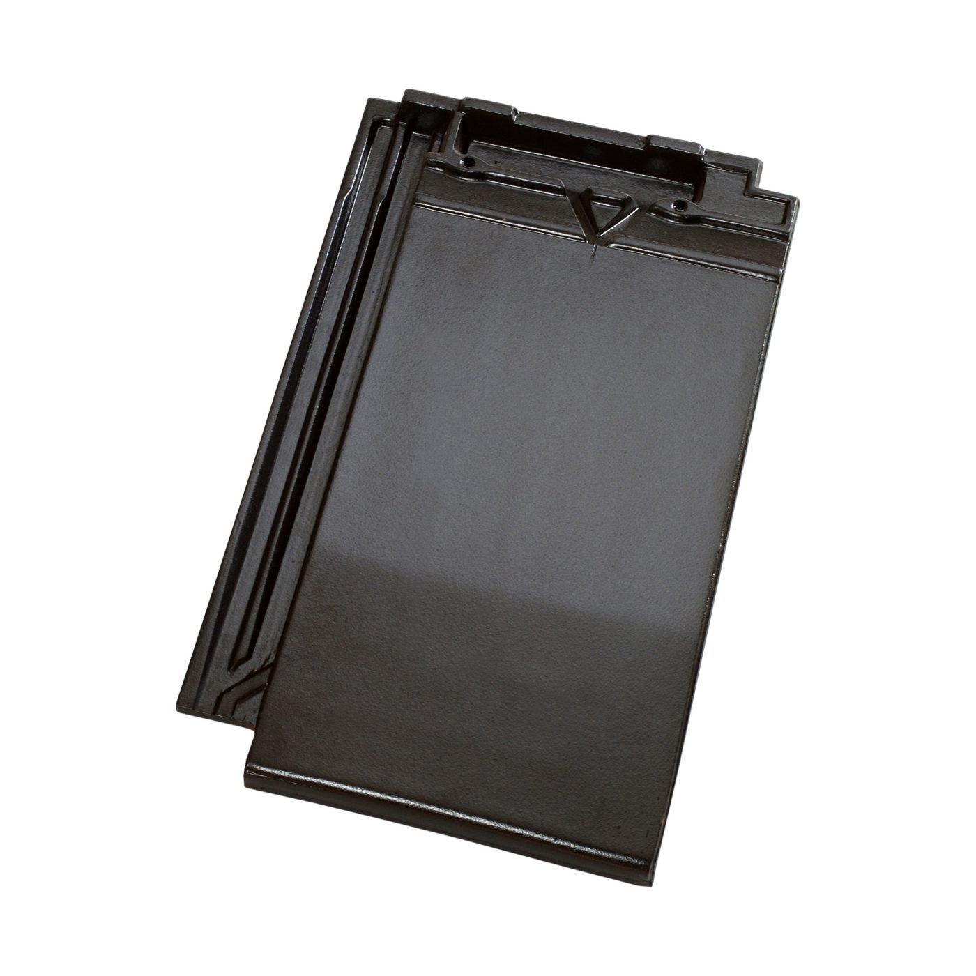 Productshot of the Datura Matzwart Verglaasd Roof Tile