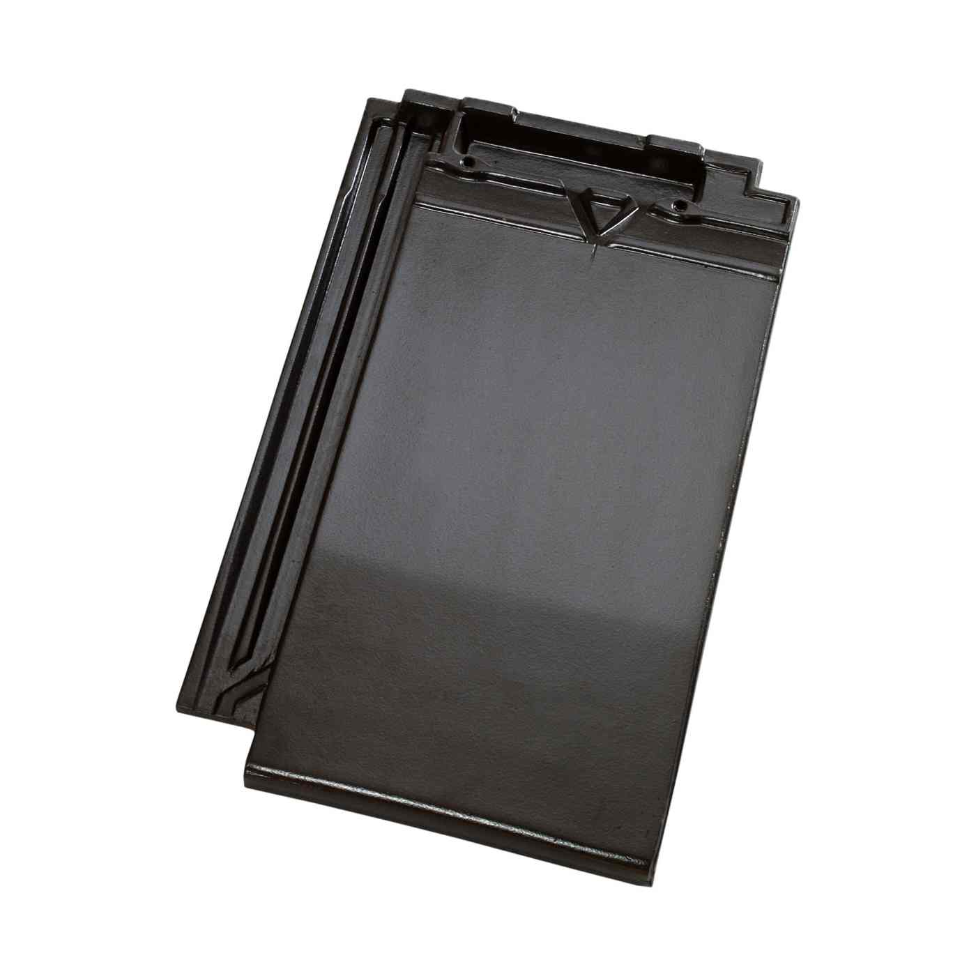 Productshot of the Datura Matzwart Verglaasd Roof Tile