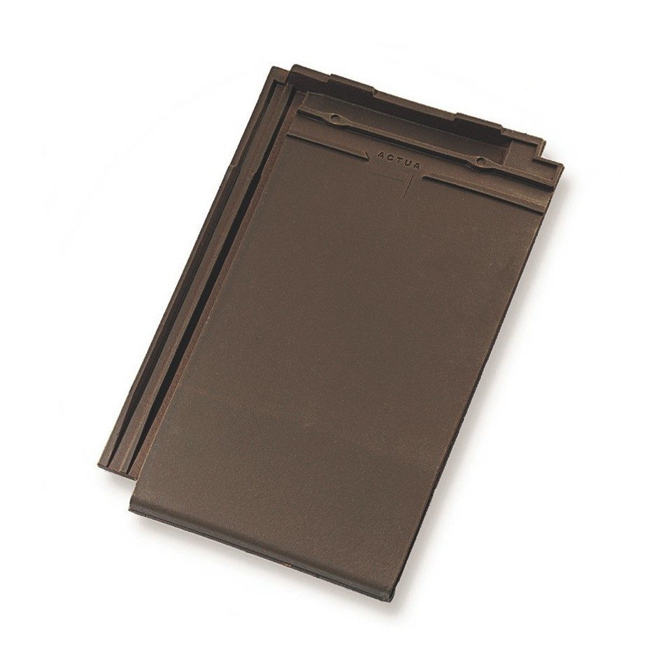 Single product shot of a Actua 10 LT Bruin roof tile